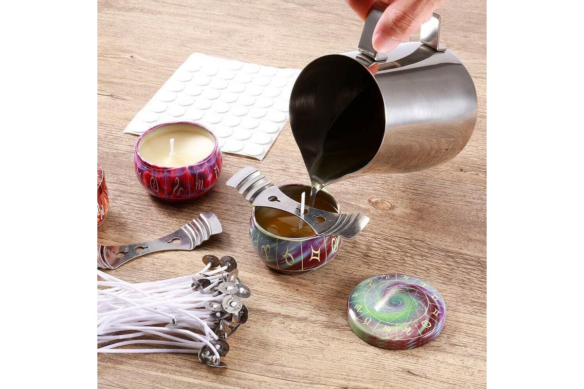 DIY Candle Making Kit Supplies Wax Melting Craft Pot Wicks Tool Set Gift 122PCS