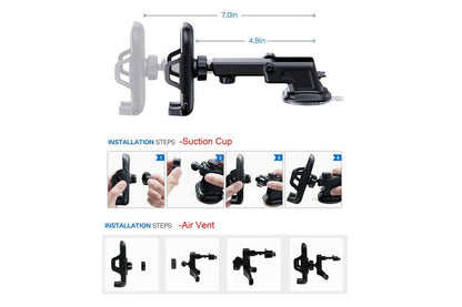 Universal 360? Windshield Mount Car Holder Cradle Long Neck Compatible with iPhone Samsung