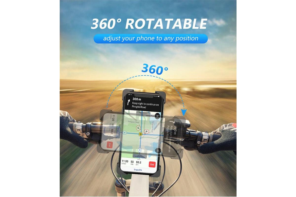 Bike Phone Holder Handlebar Mount 360? Rotation for Motorcycle Bicycle MTB Pram