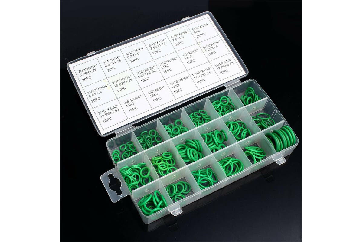 270 Pcs Air Conditioning O Ring Assortment Kit Green Air Con 18 Sizes Oring Gas