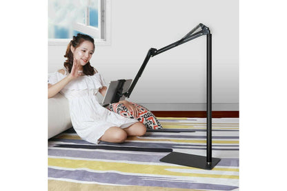 Adjustable Hands Free Floor Stand Holder For Tablet Smart Phone up to 12.9 inch Compatible with Ipad