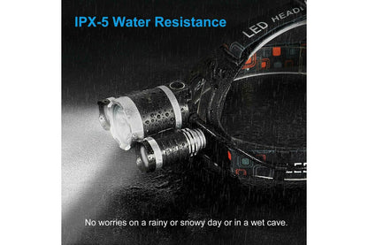 100000LM RECHARGEABLE HEADLAMP 3T6 XML LED HEADLIGHT HEAD TORCH FLASHLIGHT