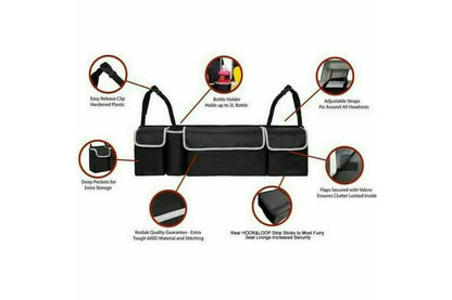 Car Boot Organiser Large Storage Bag Pocket Back Seat Hanger Travel Hanging