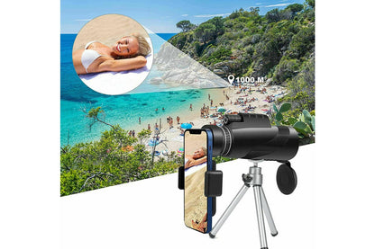 Durable Portable Telescope Monocular Travel +Phone Clip +Tripodset