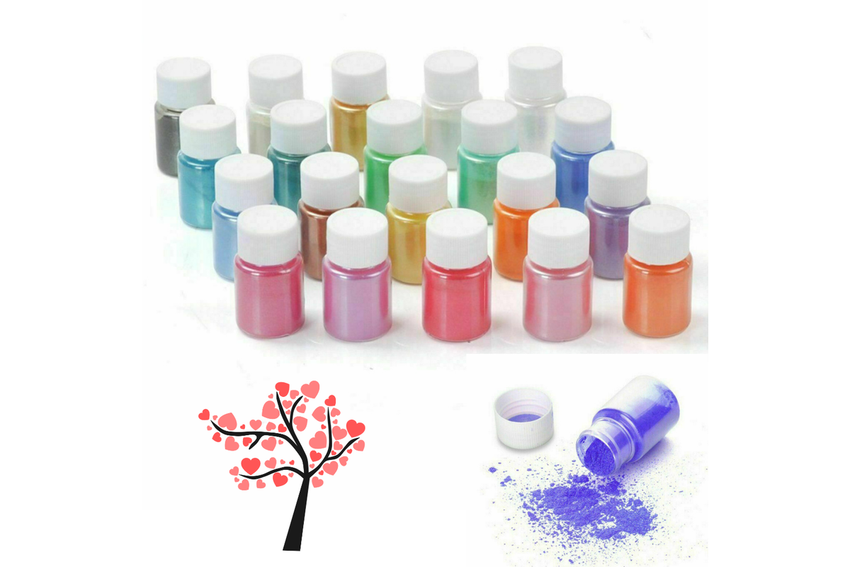 36 Colours Mica Powder Epoxy Resin Dye Pearl Natural Mica Pigment Mineral Powder