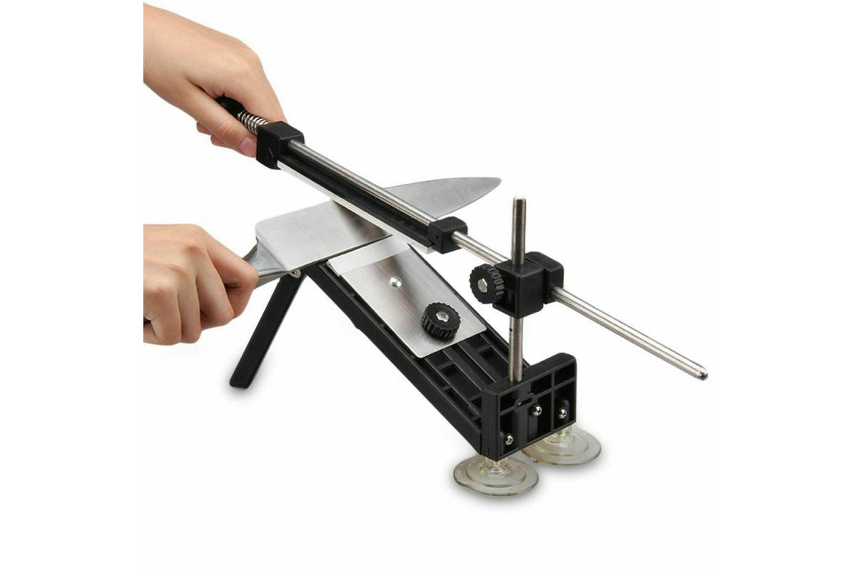 Professional Chef Knife Sharpener Kitchen Sharpening System Fix Angle 4 Stones