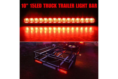 15 LED Tail Lights UTE STOP Brake Indicator Reverse Slim Strip RV Trailer Light