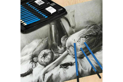 33pcs Drawing Sketch Set Charcoal Pencil Eraser Art Craft Painting Sketching Kit