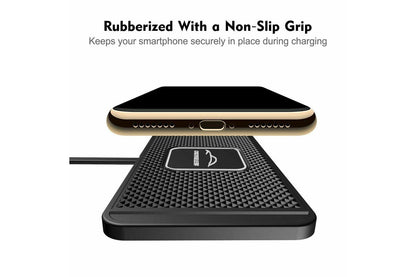 Car QI Wireless Fast Charging Charger Mat Non-Slip Pad Holder For mobiles