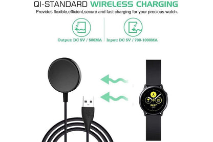 Portable Charger Cable Cradle Dock for Samsung Galaxy Watch Active 40 44 1/2/3