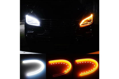 2PCS 60cm Sequential LED Strip Indicator Turn Signal DRL Daytime Running Lights