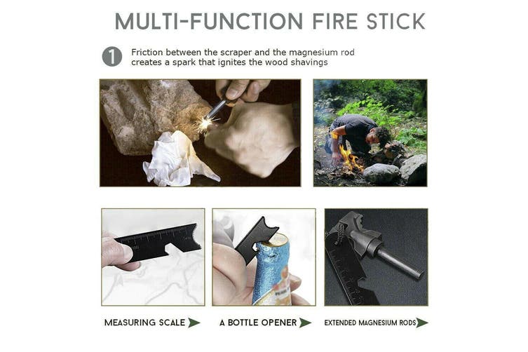 18Pcs Emergency Survival Equipment Kit Outdoor Tactical Hiking Camping SOS Tool