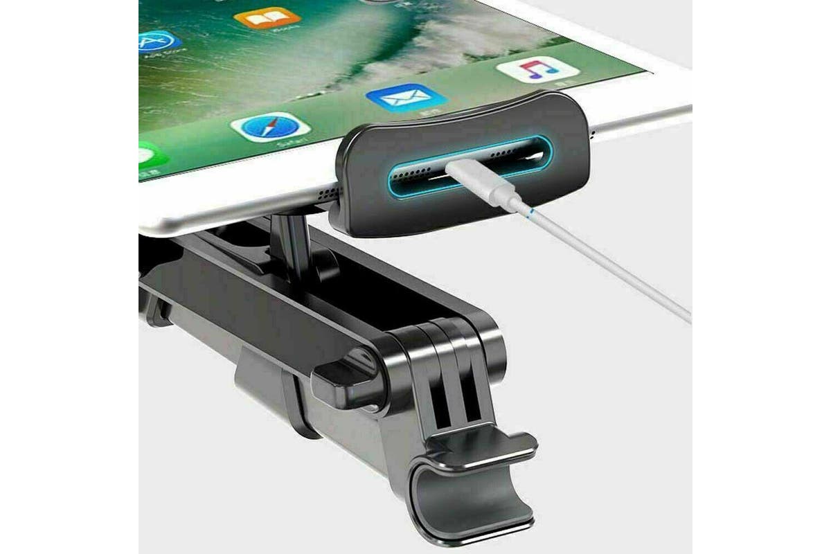 Car Back Seat Headrest Long Mount Extendable Universal Holder Compatible with Ipad Tablet