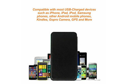 Waterproof Portable Solar Charger Dual USB External Battery Power Bank 20000mAh