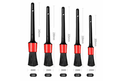 Dashboard Car Hair Detail Brush Crevice Dust Cleaning Automotive Detailing 5Pcs