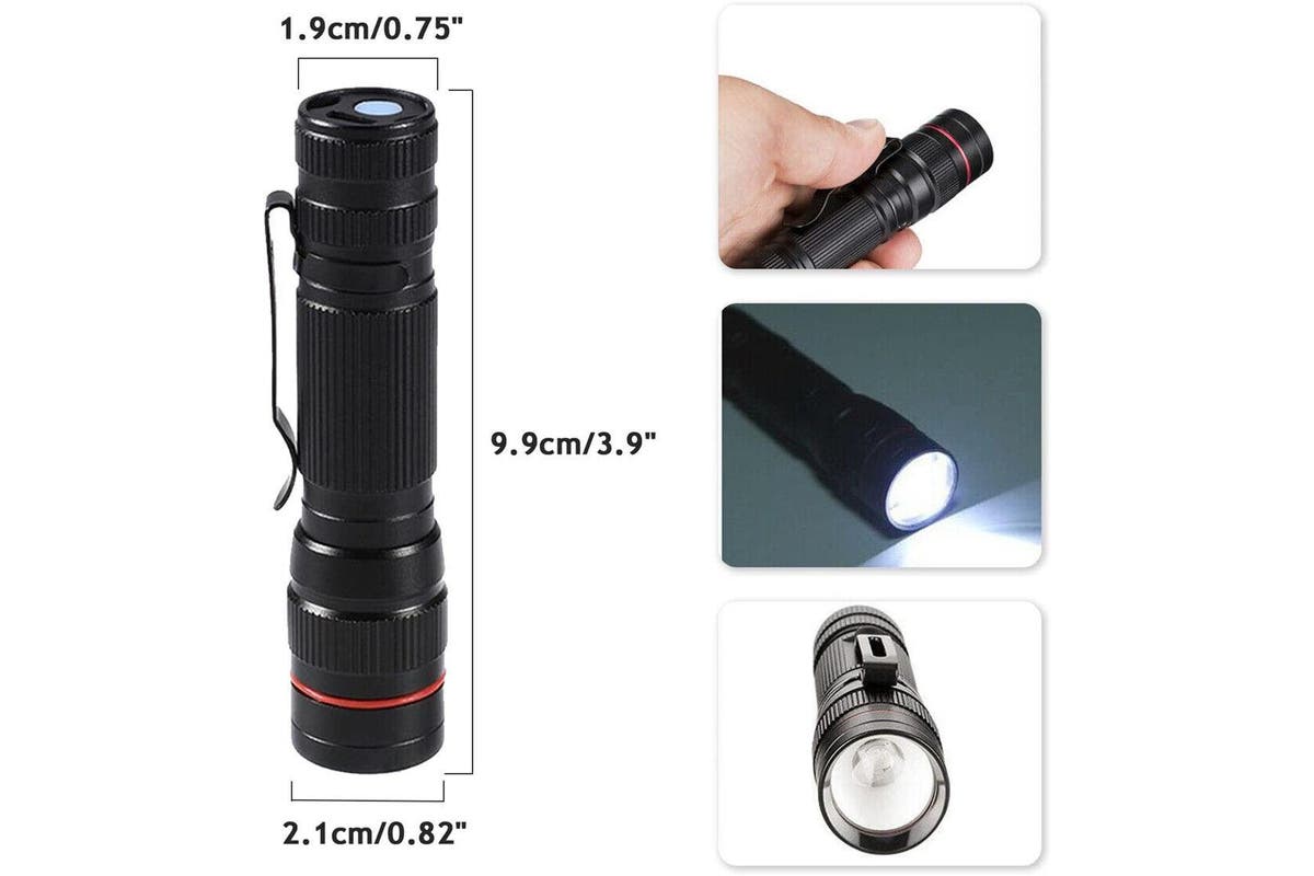 Super Bright Zoomable Torch Led Flashlight USB Rechargeable Tactical light