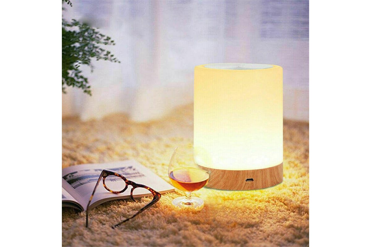 7 Color RGB Touch Night Light LED Lamp Mood Dimmable Bedside USB Rechargeable