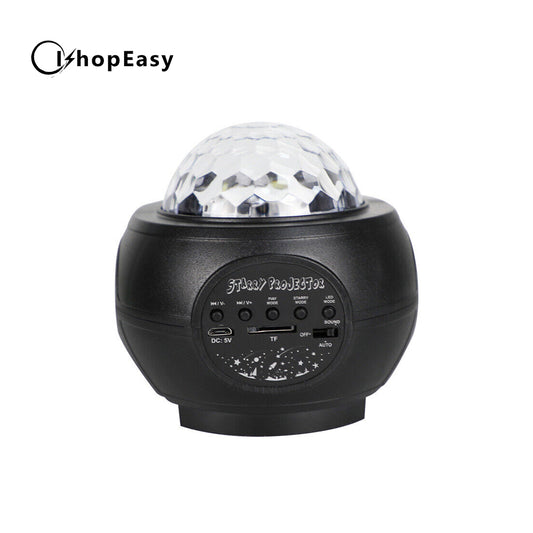 LED Galaxy Starry Night Light Projector Ocean Star Sky Party Deco Speaker Lamp