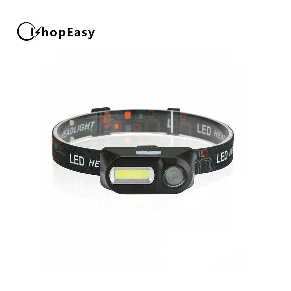 Waterproof Head Torch Headlight LED USB Rechargeable Headlamp