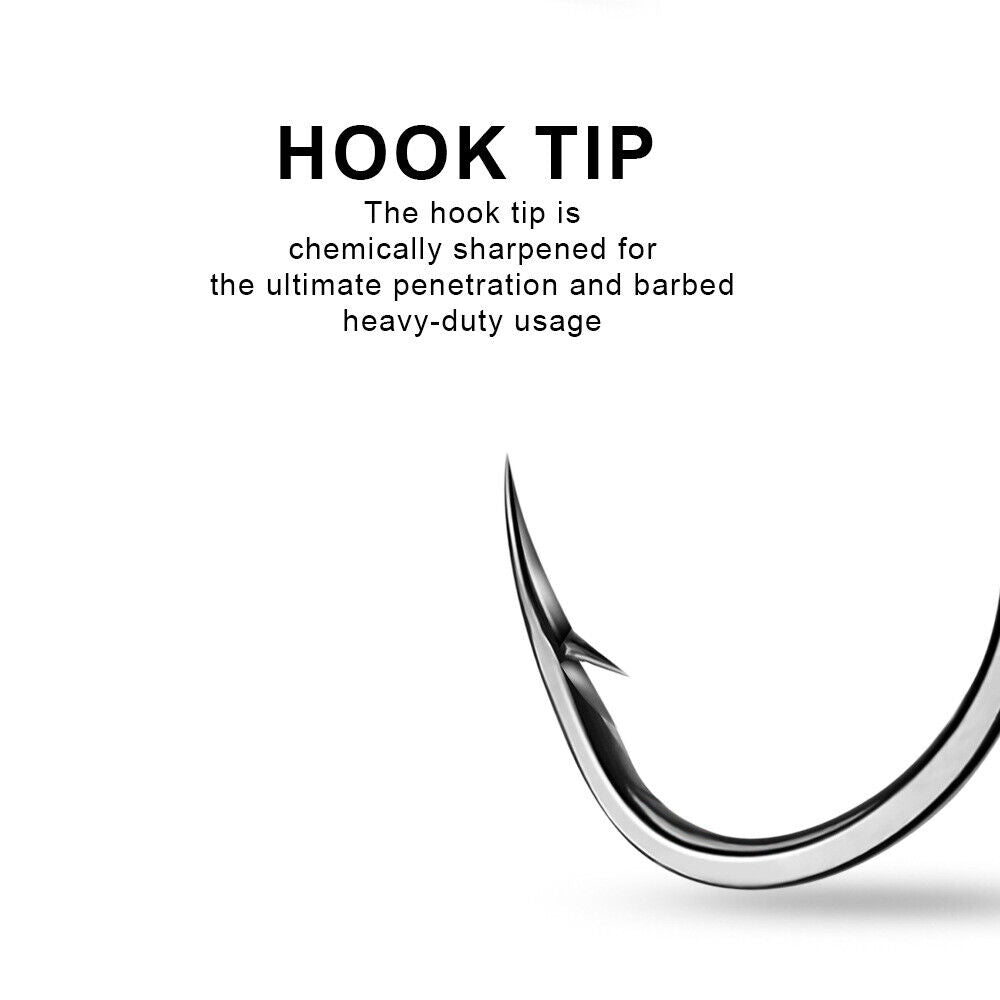 Fishing Hooks Set High Carbon Steel Barbed Fish Hook for Saltwater Fishing Gear