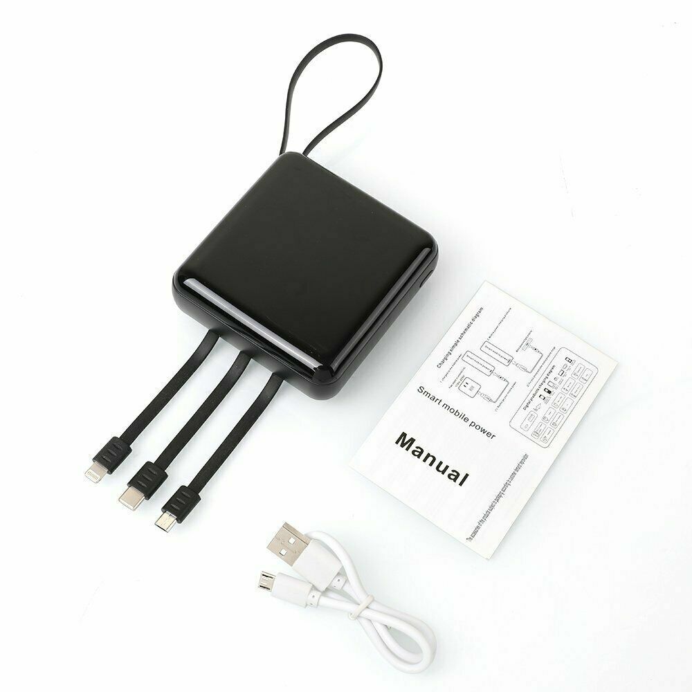 Portable 10000mAh Power Bank Mini USB Pack LED Battery Charger For Mobile Phone Compatible with Iphone, Ipad, Samsung