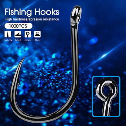 Fishing Hooks Set High Carbon Steel Barbed Fish Hook for Saltwater Fishing Gear