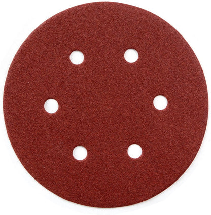 120PCS 150mm 6-Hole Sanding Discs 60-800 Grit Hook and Loop Orbital Sander Pads