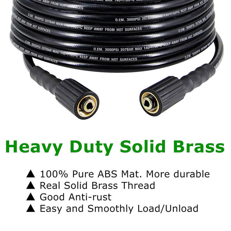 Ishopeasy 15M High Pressure Washer Hose 14mm Connect Water Cleaner Clean Replacement Pipe