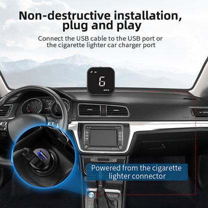 Ishopeasy Universal Digital GPS Speedometer Car HUD Head Up Display MPH/KM Overspeed Alarm