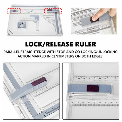PRO A3 Drawing Board Table with Parallel Motion and Adjustable Angle Drafting