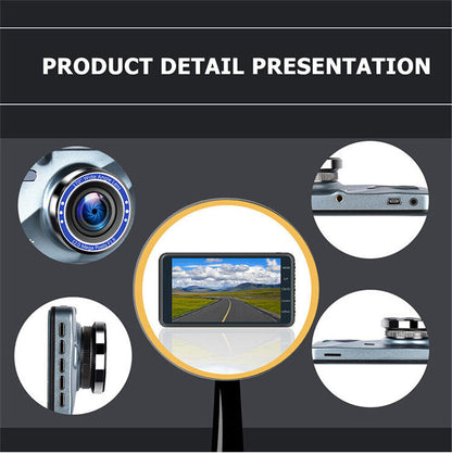 1080P Car Dash Dual Camera Video DVR Recorder Front Rear Night Vision G Sensor