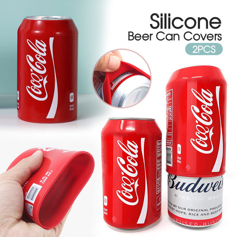 2PCS Hide A Beer Can Covers Bottle Sleeve Case Silicone Hide 355ML Cans Beverage