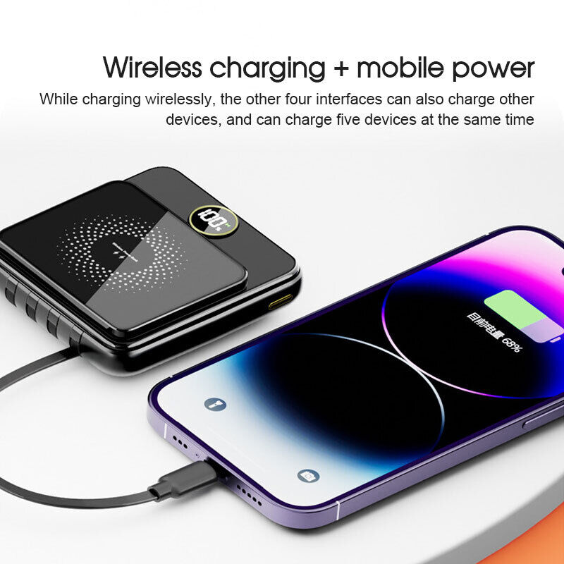 Ishopeasy 10000mAh 4 USB Backup External Battery Power Bank Fast Charger For Cell Phone