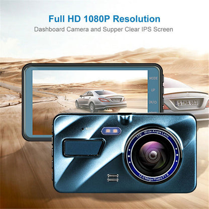 1080P Car Dash Dual Camera Video DVR Recorder Front Rear Night Vision G Sensor