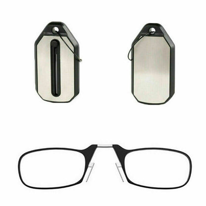 Flexible Portable Mini Nose Clip Reading Glasses Wallet Pocket Phone +2.50