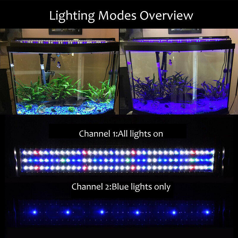 Ishopeasy 90cm Aquarium LED Light Lighting Full Spectrum Aqua Plant Fish Tank Lamp