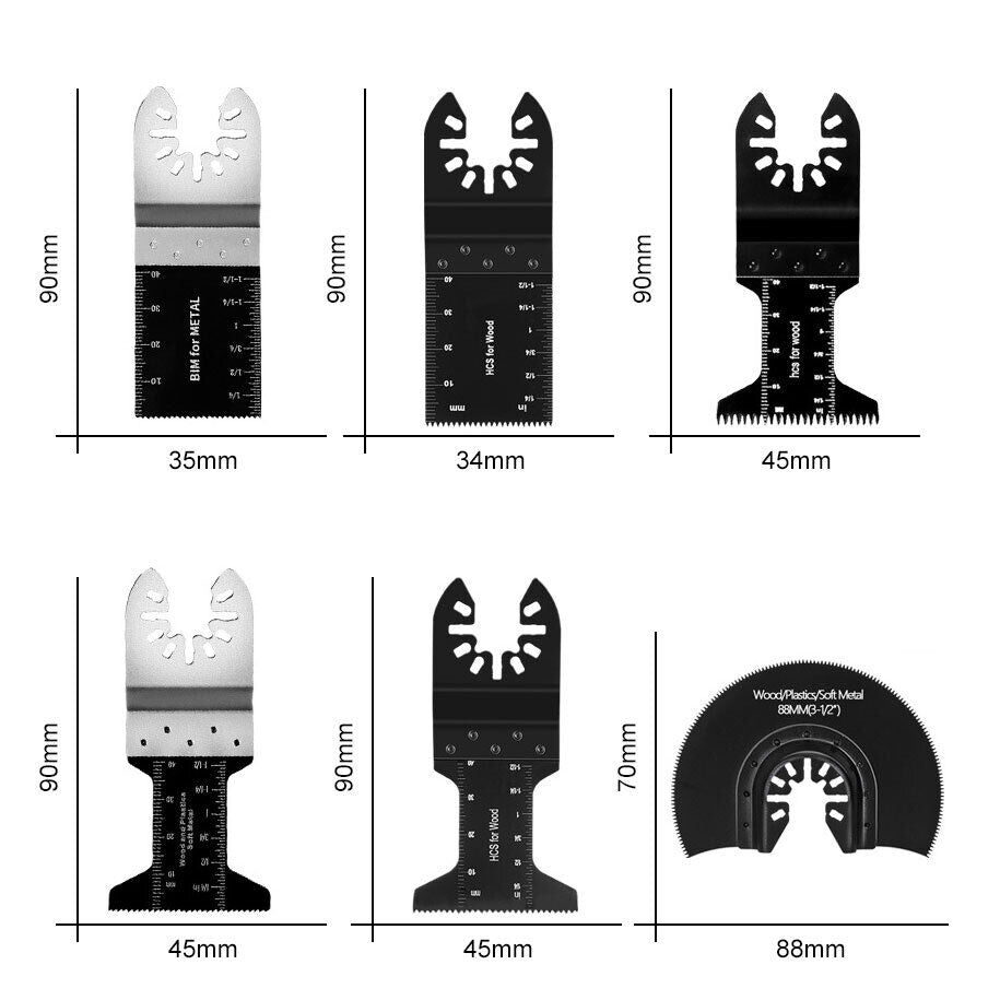 50PCS Oscillating Multi Tool Blade Saw Blades Wood Metal Cutter For Dewalt Fein