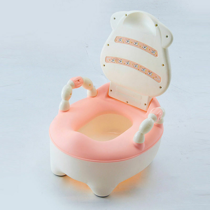 Safety Kids Baby Toddler Toilet Training Potty Trainer Cute Cartoon Seat Chair, Pink