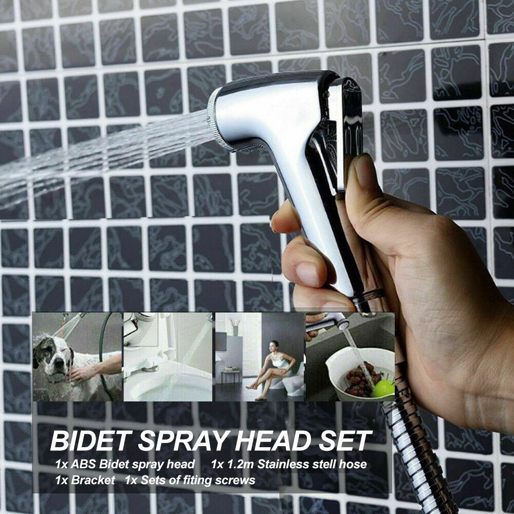 Stainless Steel Handheld Douche Bidet Toilet Spray Shower Shattaf Spray Head and Hose