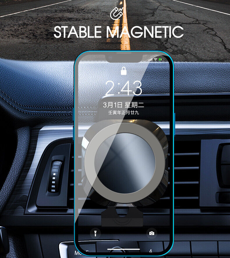 Magnetic Wireless Car Fast Charger Mount Holder For iPhone 11 12 13 14 Pro Max