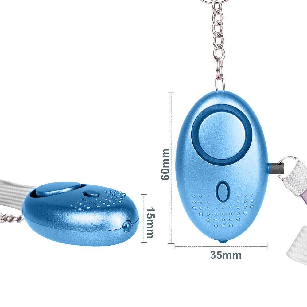 1PCS Personal Alarm Self-defense Siren Emergency Safe Keychain Sound Song Torch Blue