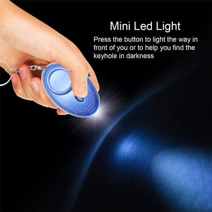 1PCS Personal Alarm Self-defense Siren Emergency Safe Keychain Sound Song Torch Blue