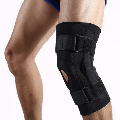 Hinged Knee Brace Adjustable Open Patella Support Swollen Tendon Ligament ACL XL