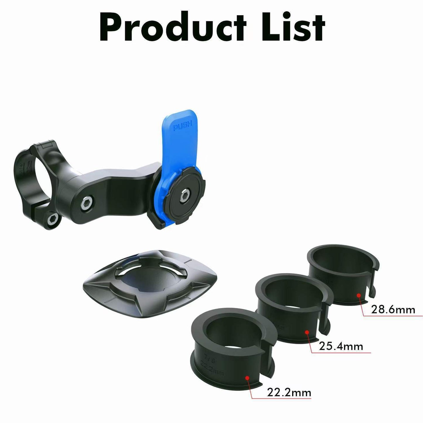 Lock Bicycle Bike Phone Front Holder Twist Mount Bicycle Motorcycle Cycling Blue