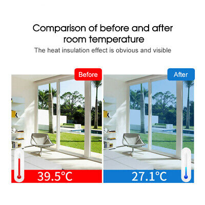 Home Tinting One Way House Window Tint Film Mirror Glass Block Heat/UV Control 75cm