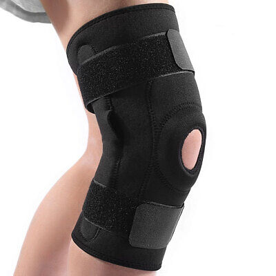 Hinged Knee Brace Adjustable Open Patella Support Swollen Tendon Ligament ACL M