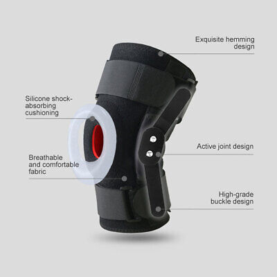 Hinged Knee Brace Adjustable Open Patella Support Swollen Tendon Ligament ACL M