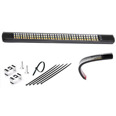 Ishopeasy Motorcycle Tail Light Strip Aluminum Triple LED Sequential Turn Signal