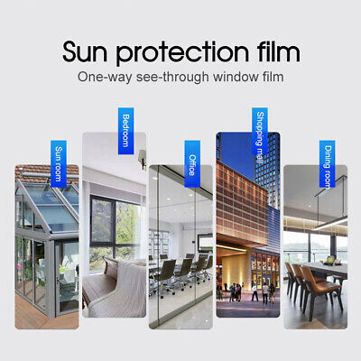 Home Tinting One Way House Window Tint Film Mirror Glass Block Heat/UV Control 75cm