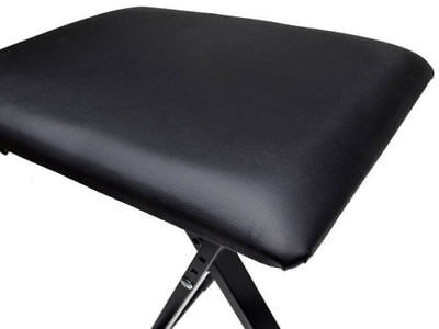 Portable Piano Stool Adjustable 3 Way Folding Keyboard Seat Bench Chair Black